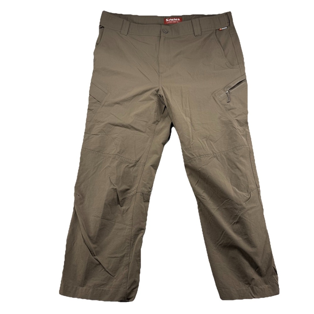 Simms Pants Men's Xxl Guide Series Cargo Elastic Waist Fishing Hiking‎ brown